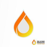 simple y único agua o petróleo y gas imagen icono gráfico diseño de logotipo concepto abstracto vector stock. se puede utilizar como identidad corporativa relacionada con la energía o los minerales
