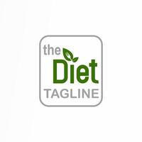 Unique letter writting DIET sans serif font with leaf image graphic icon logo design abstract concept vector stock. can be used as a corporate identity related to slimming and vegetarian or vegan