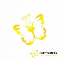 simple mariposa forma única imagen gráfico icono logotipo diseño abstracto concepto vector stock. se puede utilizar como identidad corporativa relacionada con la elegancia o el animal