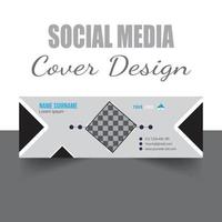 Social media cover Email signature design vector