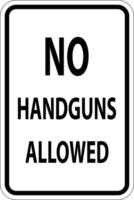 No Weapons Sign, No Handguns Allowed vector