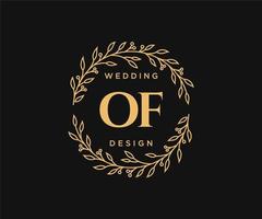 de la colección de logotipos de monograma de boda con letras iniciales, plantillas minimalistas y florales modernas dibujadas a mano para tarjetas de invitación, guardar la fecha, identidad elegante para restaurante, boutique, café en vector