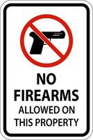 No Guns Sign No Firearms Allowed On This Property vector