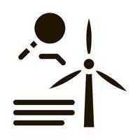 study of windmill icon Vector Glyph Illustration