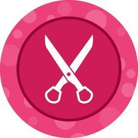 Unique Scissors Vector Glyph Icon