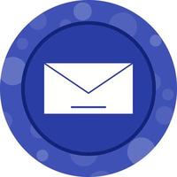 icono de glifo de vector de correo único