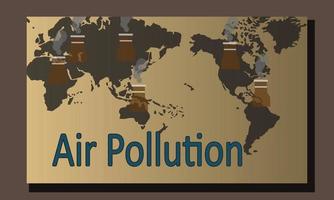 Go Green Campaign Banner Template,  Air Pollution 3D Text. Vector Isolated