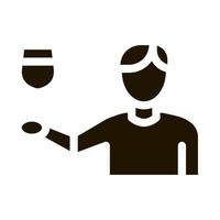 wine drinker icon Vector Glyph Illustration