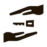 hand over car keys icon Vector Glyph Illustration