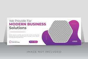 Corporate business timeline cover page or web ads banner design template vector