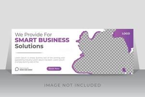 Corporate business timeline cover page or web ads banner design template vector