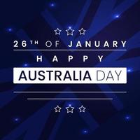 26 January Happy Australia Day. City Background and Flag Illustration and Vector Elements National Concept Greeting Card, Poster or Web Banner Design. EPS 10.