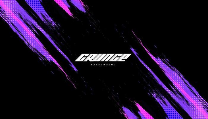 Abstract and Colorful Brush Background with Halftone Effect. Grunge Background. Brush Stroke Illustration for Banner, Poster, or Sports Background. Scratch and Texture Elements For Design