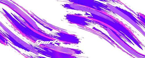 Abstract and Colorful Brush Background with Halftone Effect. Grunge Background. Brush Stroke Illustration for Banner, Poster, or Sports Background. Scratch and Texture Elements For Design vector