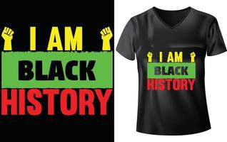 BLACK HISTORY MONTH T-SHIRT DESIGN vector