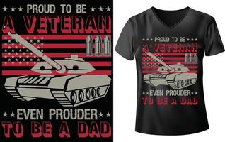 diseño de camiseta militar vector