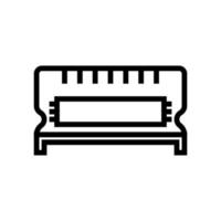 RAM memory line icon isolated on white background. Black flat thin icon on modern outline style. Linear symbol and editable stroke. Simple and pixel perfect stroke vector illustration