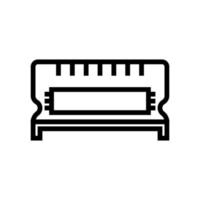 icono de línea de memoria ram aislado sobre fondo blanco. icono negro plano y delgado en el estilo de contorno moderno. símbolo lineal y trazo editable. ilustración de vector de trazo simple y perfecto de píxeles