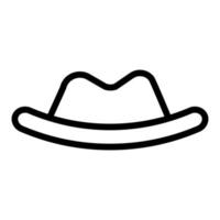 icono de línea de sombrero aislado sobre fondo blanco. icono negro plano y delgado en el estilo de contorno moderno. símbolo lineal y trazo editable. ilustración de vector de trazo simple y perfecto de píxeles.