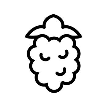 icono de línea de frambuesa aislado sobre fondo blanco. icono negro plano y delgado en el estilo de contorno moderno. símbolo lineal y trazo editable. ilustración de vector de trazo simple y perfecto de píxeles.