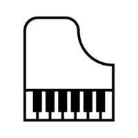 icono de línea de piano aislado sobre fondo blanco. icono negro plano y delgado en el estilo de contorno moderno. símbolo lineal y trazo editable. ilustración de vector de trazo simple y perfecto de píxeles