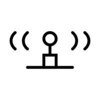 Signal line icon isolated on white background. Black flat thin icon on modern outline style. Linear symbol and editable stroke. Simple and pixel perfect stroke vector illustration