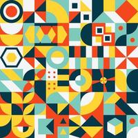 Colorful abstract pattern design in retro style.pattern design with primitive shapes elements for print, textile. Abstract background vector