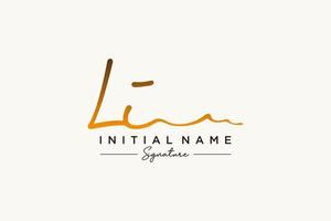 Initial LI signature logo template vector. Hand drawn Calligraphy lettering Vector illustration.