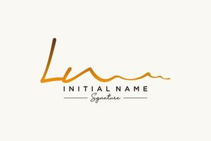 Initial LN signature logo template vector. Hand drawn Calligraphy lettering Vector illustration.