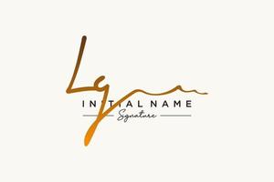 Initial LG signature logo template vector. Hand drawn Calligraphy lettering Vector illustration.