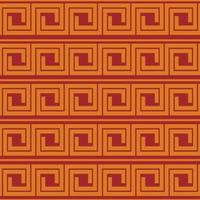 seamless pattern square chinese geometric motif in gold and red color background vector illustrations EPS10