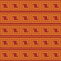 seamless pattern square chinese geometric motif in gold and red color background vector illustrations EPS10