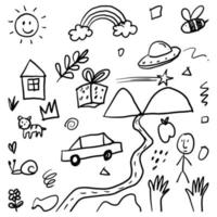 Cute doodle sketch style of Hand drawn vector illustration for kid.