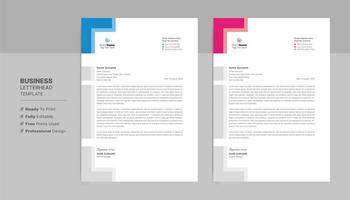 Letterhead Format Template, Business Style Letterhead Design Template. Company Letterhead Template Designs. vector