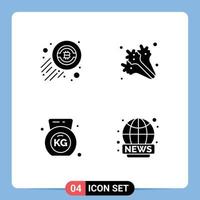 Pack of Modern Solid Glyphs Signs and Symbols for Web Print Media such as bitcoin fitness economy healthy world wide Editable Vector Design Elements