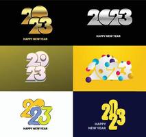 Big Set of 2023 Happy New Year logo text design 2023 number design template vector