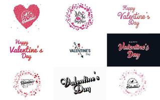 Love word art design with a heart-shaped background and a bokeh effect vector