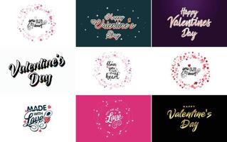 Love word art design with a heart-shaped gradient background vector