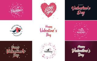 Love word art design with a heart-shaped background and a sparkling effect vector