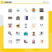 Universal Icon Symbols Group of 25 Modern Flat Colors of wallet fashion search accessories photography Editable Vector Design Elements