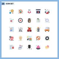 Stock Vector Icon Pack of 25 Line Signs and Symbols for business evaluation website love web internet Editable Vector Design Elements