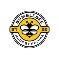 plantilla de vector de diseño de logotipo de abeja creativa