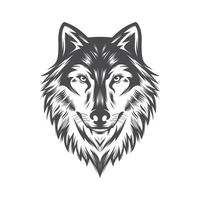 Wolf head Vector illustration. Wolf Vintage Logo Stock Vector.