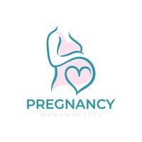 Pregnancy Pregnant Woman Maternal Logo Vector Icon Illustration