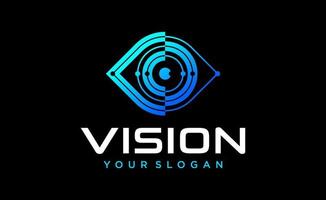 Eye Logo design vector template. Colorful media icon. Vision Logotype concept idea.