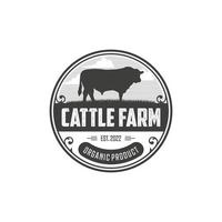 Cattle Farm Logo Vector Template