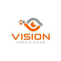 Eye Logo design vector template. Colorful media icon. Vision Logotype concept idea.