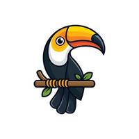 Beautiful Toucan Bird Logo Design Vector Template