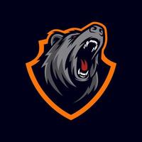 Modern professional grizzly bear logo vector illustration for a sport team