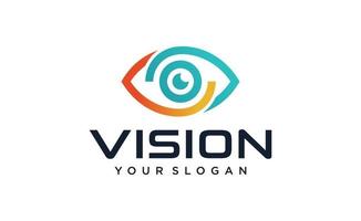 Eye Logo design vector template. Colorful media icon. Vision Logotype concept idea.